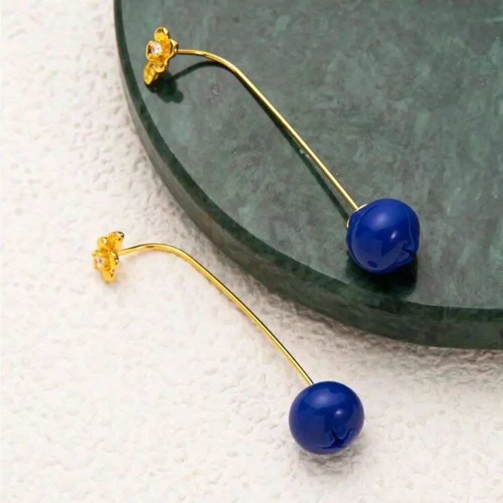 Blueberry Earrings S865 - Picture 2 of 7